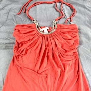 White House Black Market Silver Chain Red S